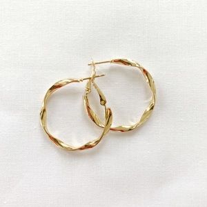 Twisted Gold Hoops